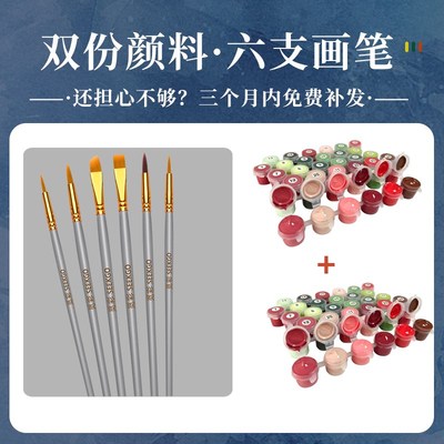 数字画填色diy油画手工填色花涂色手绘填充丙烯高级感油彩装饰画