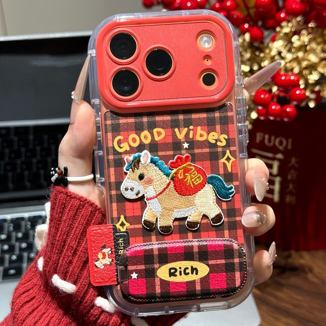 马年复古格纹刺绣小马适用苹果17Pro手机壳iPhone16max13小米15华为mate80pura70k90nova14荣耀500x300magic8,3C数码配件,手机保护套/壳,淘宝优惠券,粉丝福利购,淘宝优惠卷