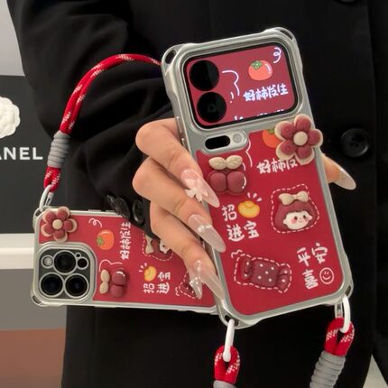 新年红色好柿发生新款适用苹果17Pro手机壳iPhone16max12小米15华为mate80pura70k90note14荣耀400x100iqoo13