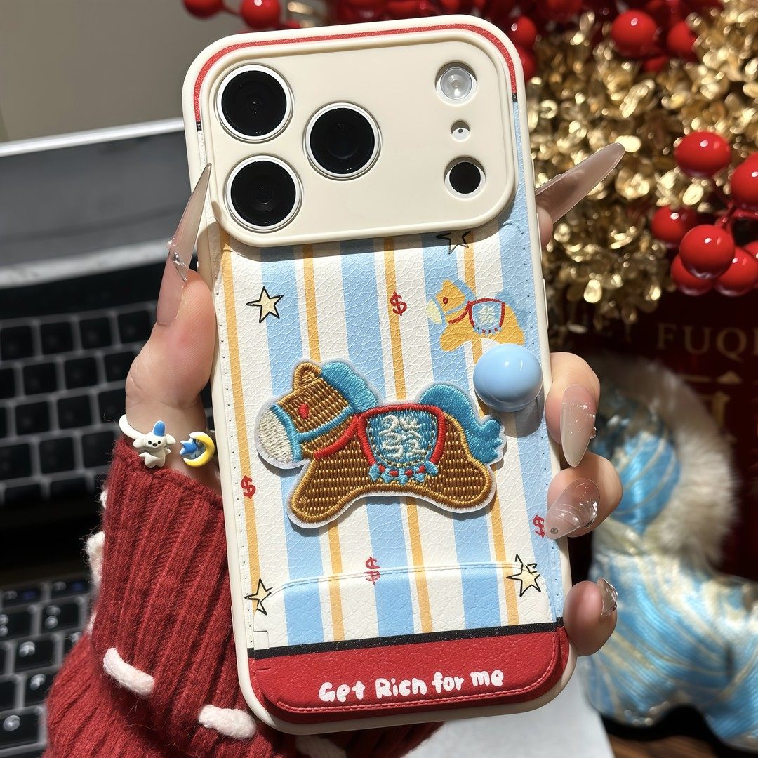 马年条纹刺绣小马巨好看适用苹果17Pro手机壳iPhone16max小米15华为mate80pura70k90opporeno14荣耀500note13,3C数码配件,手机保护套/壳,淘宝优惠券,粉丝福利购,淘宝优惠卷