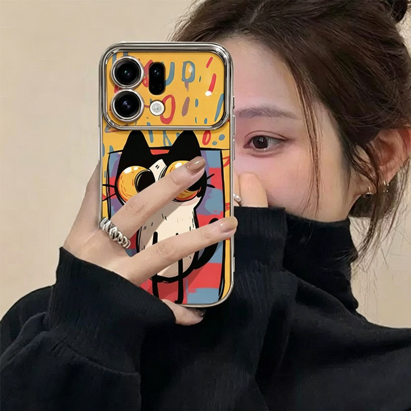 橘色猫头鹰适用iPhone17promax手机壳苹果16X300nova14小米15华为p90mate80K70note13magic7Y200IACE5findx8P