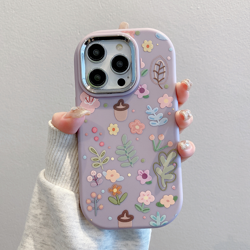 栗子碎花小胖墩新款适用苹果16pro手机壳iphone15promax小米14华为mate70p60荣耀x200K80nova12reno13vivos19