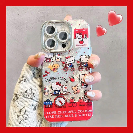 满屏凯蒂猫高级感新款适用苹果16pro手机壳iPhone15max小米14华为mate70荣耀300x200k50p60reno13vivos20nova