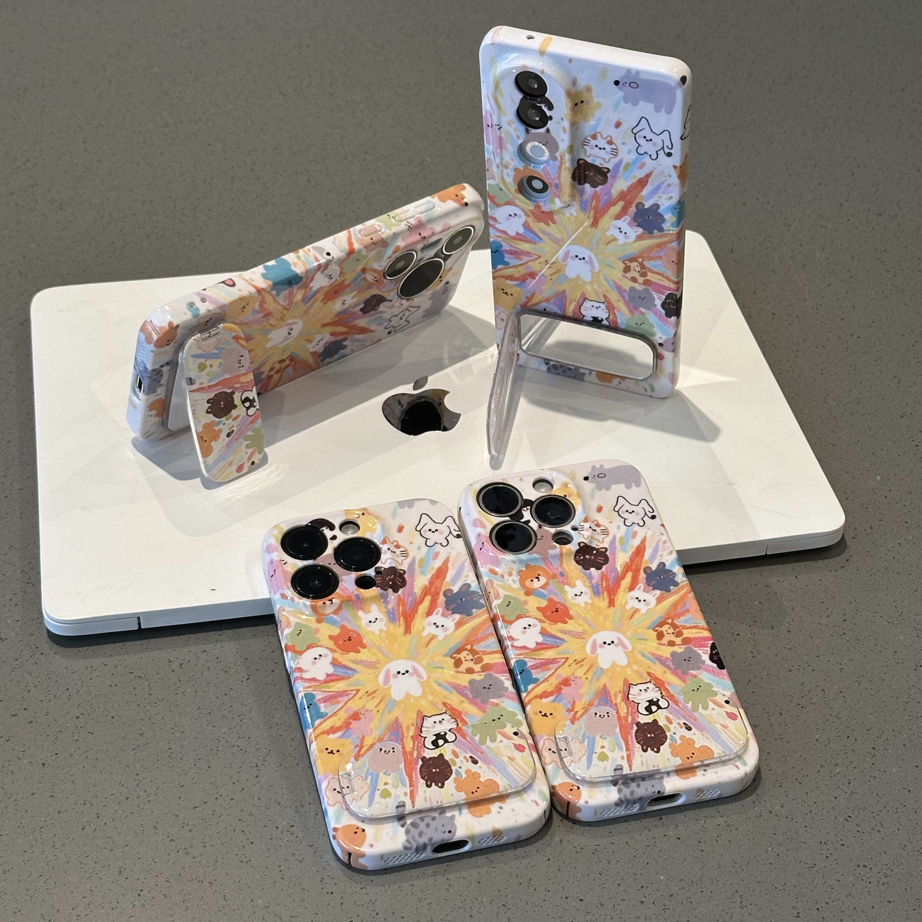 可爱爆炸小动物支架新款适用苹果16pro手机壳iPhone14max小米15华为mate70pura80k60nova13荣耀300FindX8s19