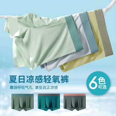 【6月份新品发布】10A冰丝内裤男无痕凉感洞洞裤男士四角裤衩