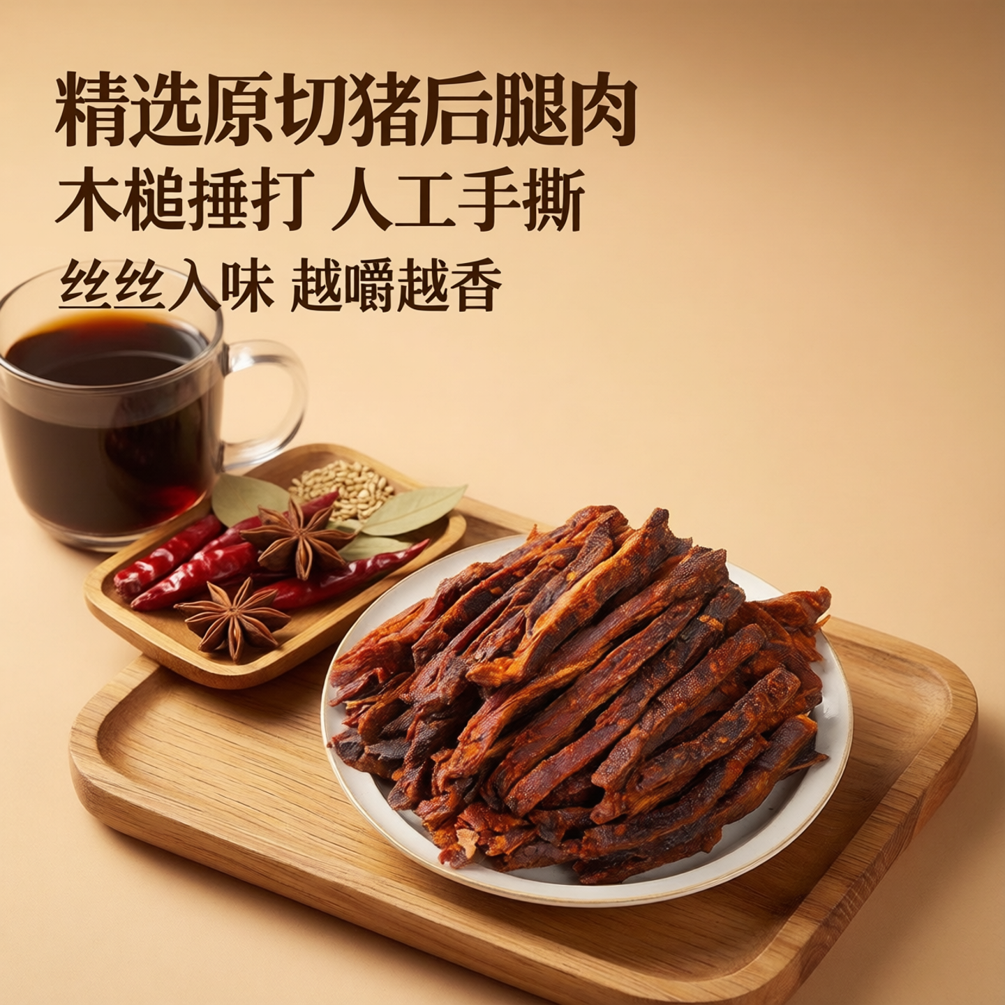 祯奖手撕猪肉条火烧干巴香辣风干肉解馋麻辣零食猪肉松条休闲食品