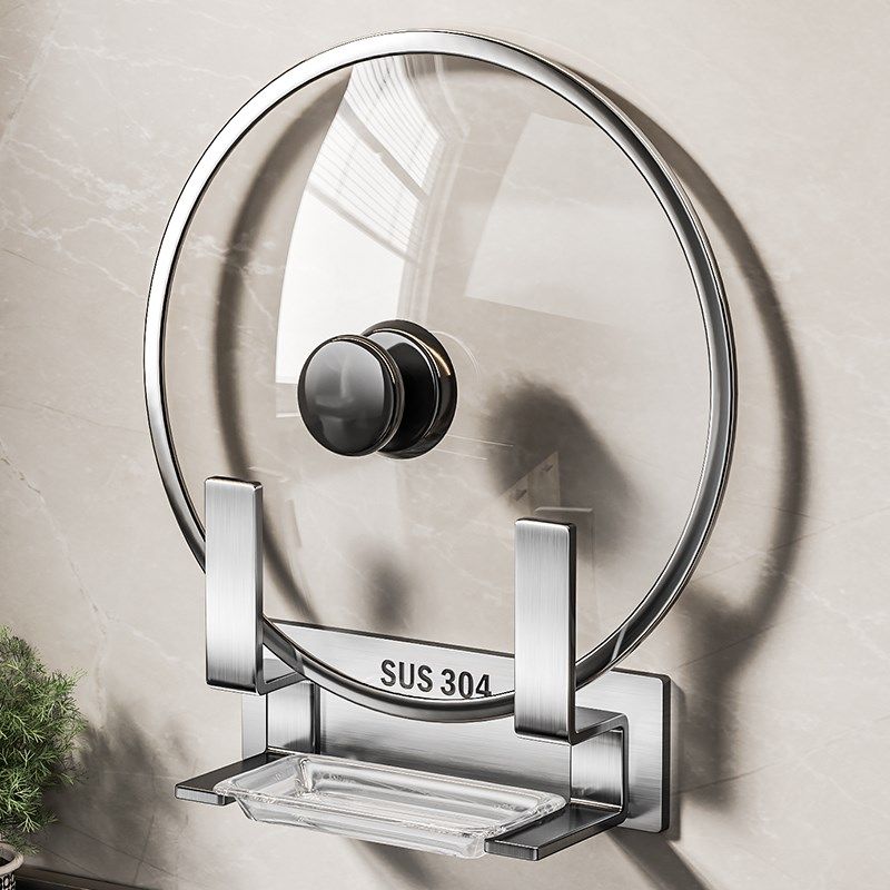 免打孔厨房置物架锅盖架壁挂式加厚304不锈钢菜板架砧板架收纳层,家装主材,锅盖架,淘宝优惠券,粉丝福利购,淘宝优惠卷