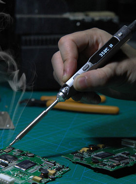 TS100电烙铁小电焊台12V24B直流供电外场迷你便携式烙铁机精密工