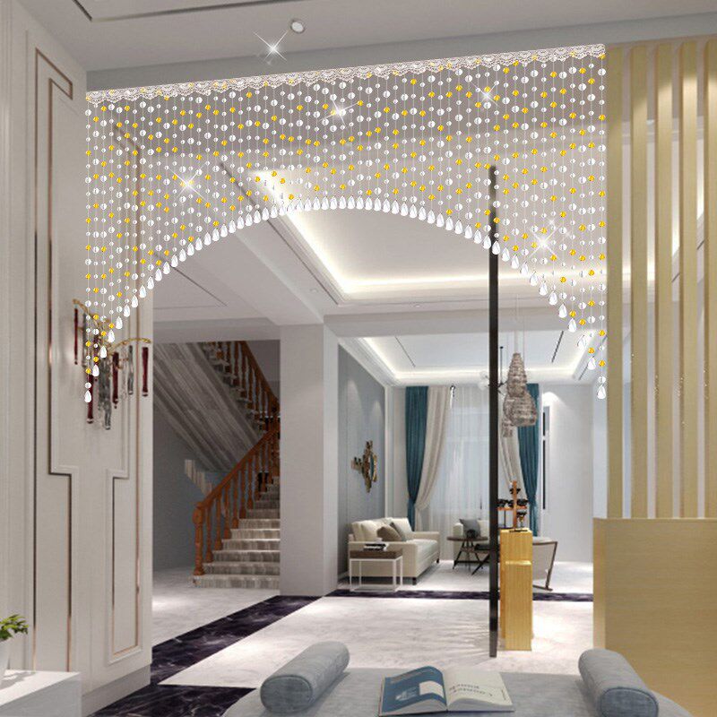 水晶珠帘门帘隔断帘子客厅过道装饰家用窗帘卧室玄关挂帘网红珠链