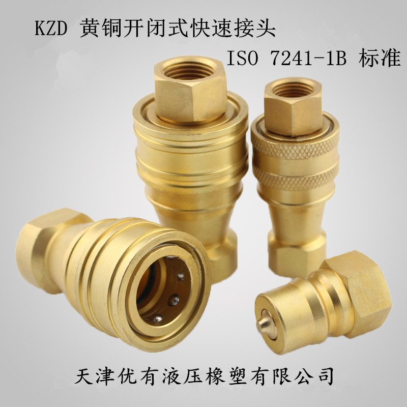 厂家直销KZD 优质黄铜液压快速接头 油管 喷嘴 水管 耐高压耐高温