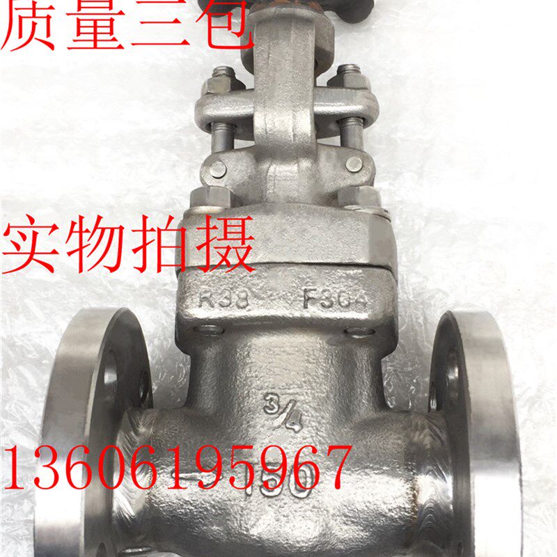 不锈钢304美标法兰截止阀J41W-150LB锻钢硬密封截止阀闸阀DN15-50