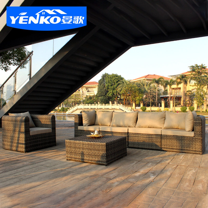 编藤户外沙发庭院阳台藤编沙发组合酒店民宿休闲藤艺沙发椅家具,住宅家具,户外沙发,淘宝优惠券,粉丝福利购,淘宝优惠卷