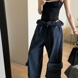 百搭自留强推重工水洗工装 四季 裤 宽松美式 女 留下 随性阔腿裤 1992