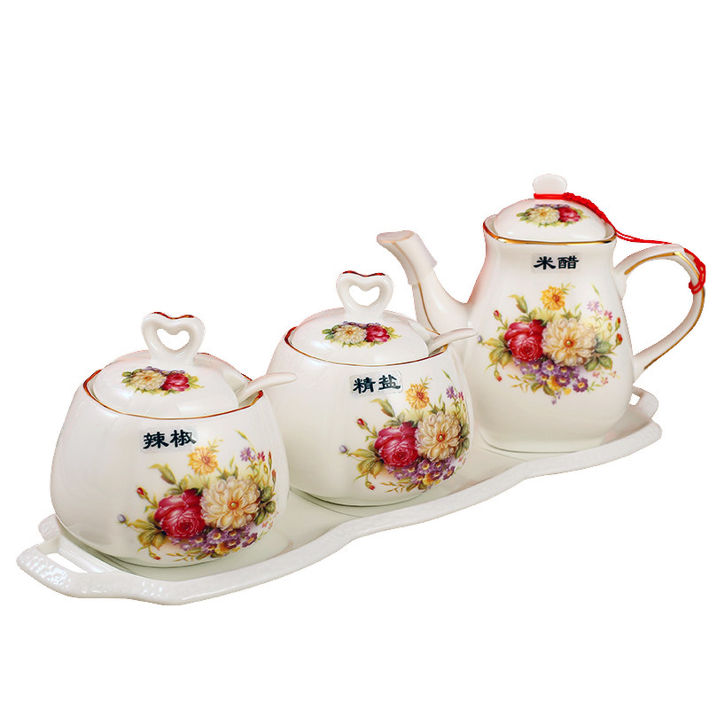 调味罐套装陶瓷调料盒油壶家用调味盒调料瓶家用欧式套装厨房用品