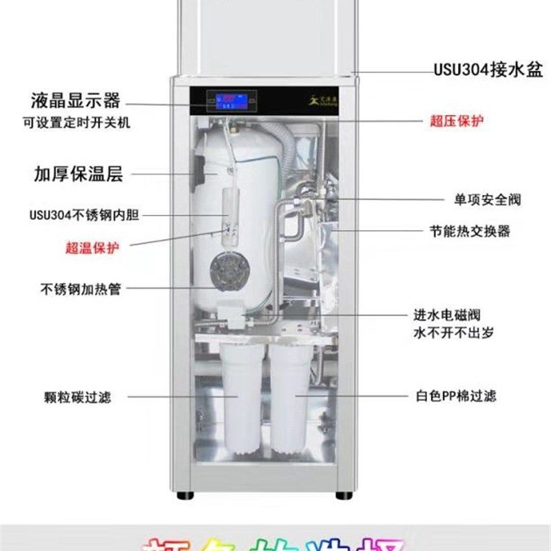 节能式不锈钢直饮水机台式工厂学校商用温热型直饮净水开水器