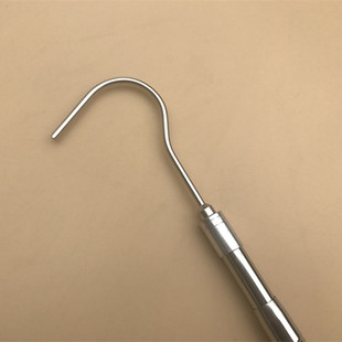 加厚抄网竿子8mm口弯勾 2m6m10米压花伸缩杆 C款 不锈钢无尖单搭钩