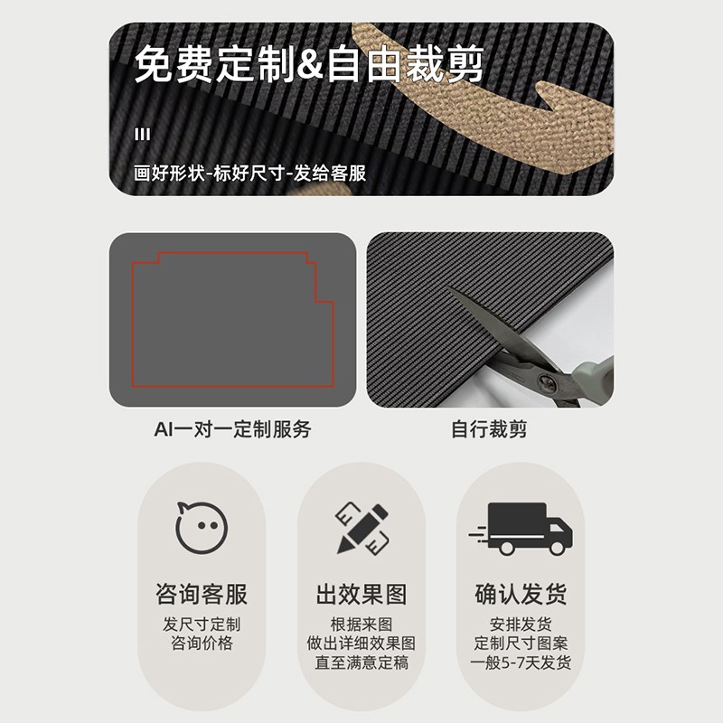 玄关入户门地垫耐脏防滑室外蹭脚垫现代中式进门地垫大门口可定制