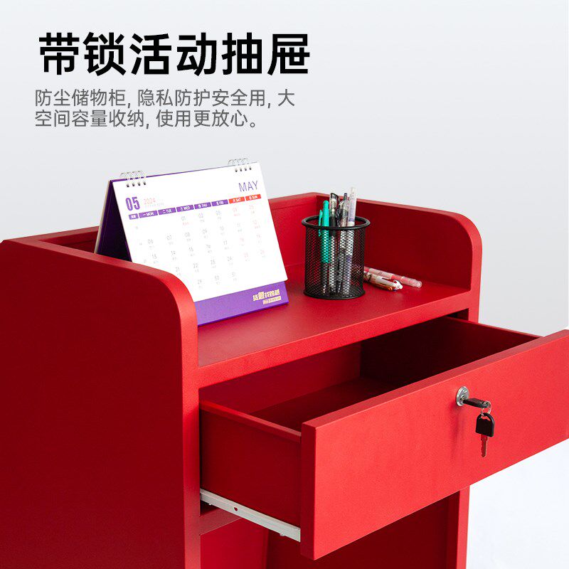 饭店迎宾台接待台餐饮导购咨客台礼宾台商场引导台灯箱指示牌立式