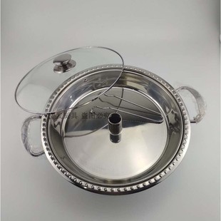 不锈钢鱼头蒸汽锅酒店商用蒸锅气锅火锅海鲜蒸汽锅鸡虾扇贝桑拿锅