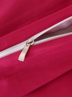 全棉被套单件纯棉被罩单人双人被单加大纯色红色粉色橘黄200230