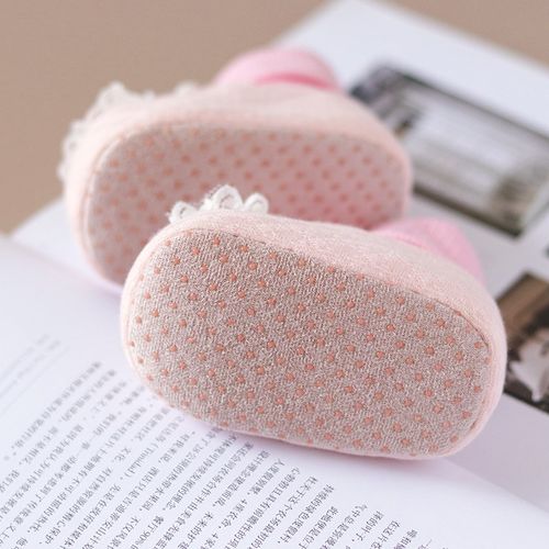 女宝宝鞋袜春秋季软底婴儿鞋子学步初生幼儿鞋套新生儿3-6月布底8