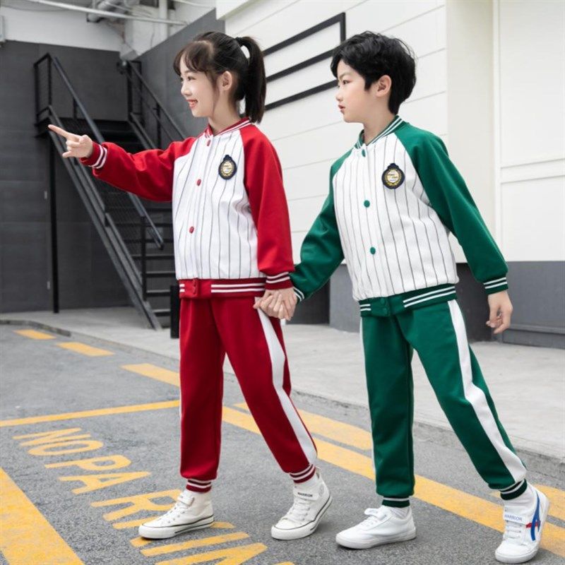 幼儿园园服夏季中小学生校服春秋夏装英伦风儿童运动班服三件套装
