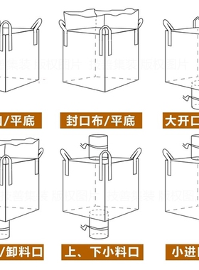 新吨包袋加厚耐磨吊袋固q废兜包袋立体布袋土方砂石集运袋吨袋2T