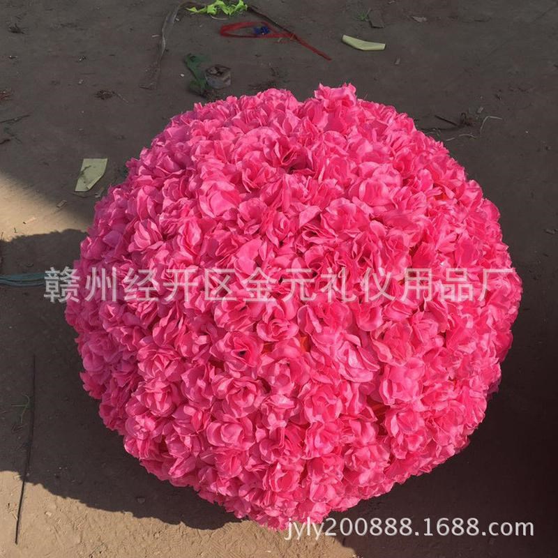 酒店商场中庭吊饰开业装饰日常商业美陈大型缤纷热绢花球造型