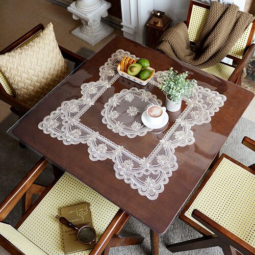 桌面软玻璃pvc方桌垫防水防油免洗茶几J垫防烫水晶板透明方形桌布