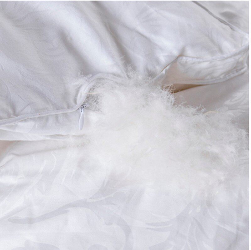 80支全棉提花羽绒被95白鹅绒冬被双人200*230被芯加厚保暖春秋被