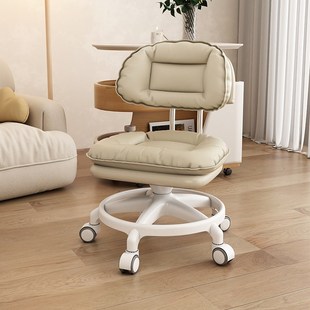 家用客厅茶几小沙发凳子加厚万向滑轮矮凳板凳可移动懒人靠背小椅