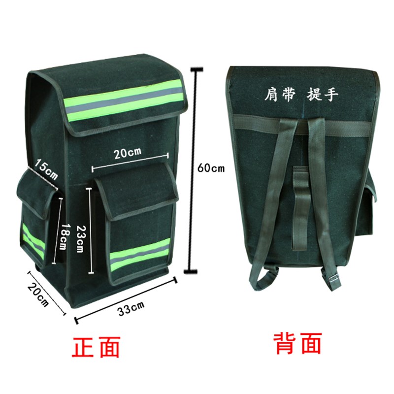 特大码行驼邮加厚帆布维修工具包包大容量鱼包双肩背包登山包垂钓