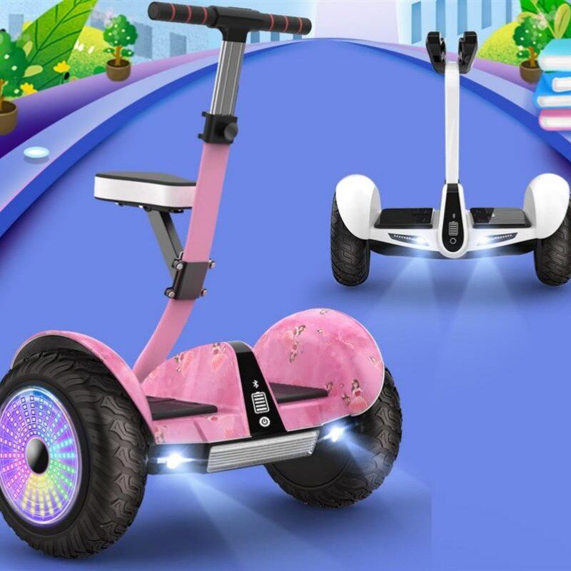 新款儿童智能电动坐骑平衡车6一8一12岁腿控10一15成人带杆平行车