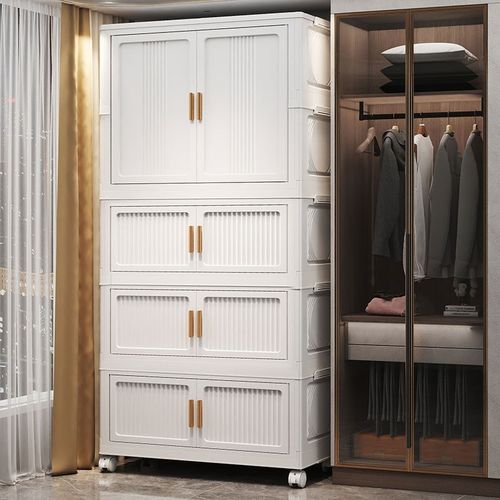 儿童衣橱收纳柜子客厅可折叠卧室储物柜大容量简易宝宝衣柜多功能