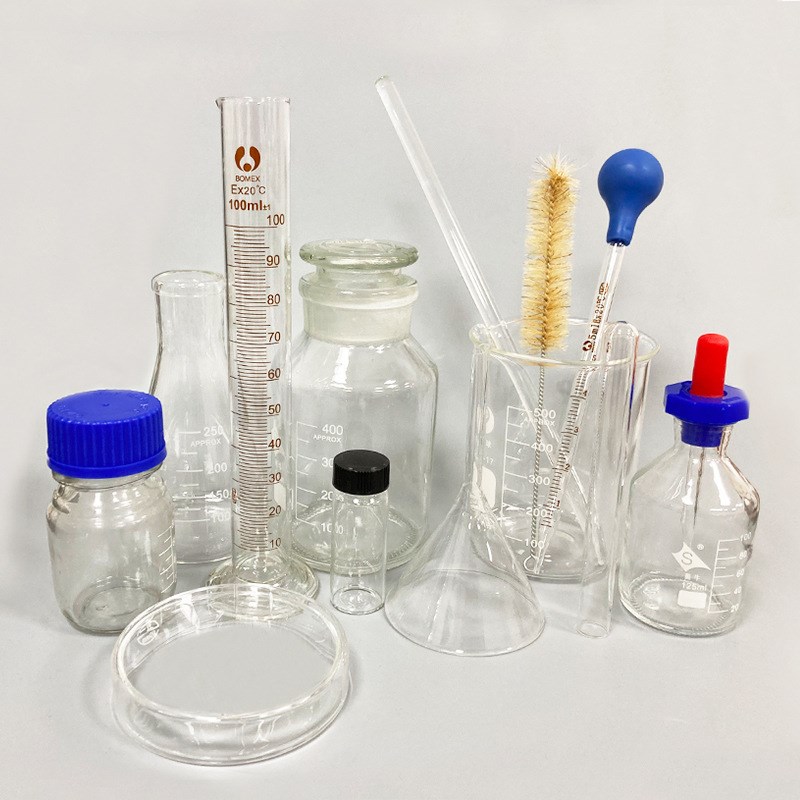 玻璃器皿套装+锥形+烧+实验室+胶头仪器+烧杯+滴管酒精灯用品试管