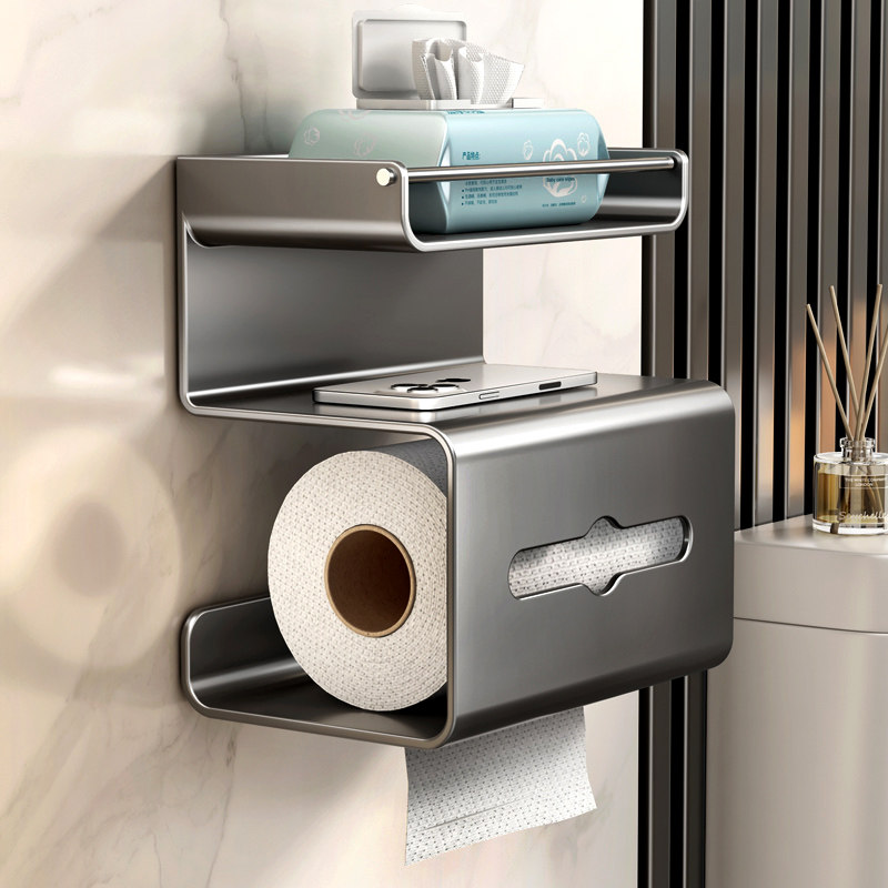卫生间纸巾盒置物架子壁挂式免打孔抽纸厕纸放置洗手间卷纸收纳架,家庭/个人清洁工具,卷纸器/纸巾架,淘宝优惠券,粉丝福利购,淘宝优惠卷