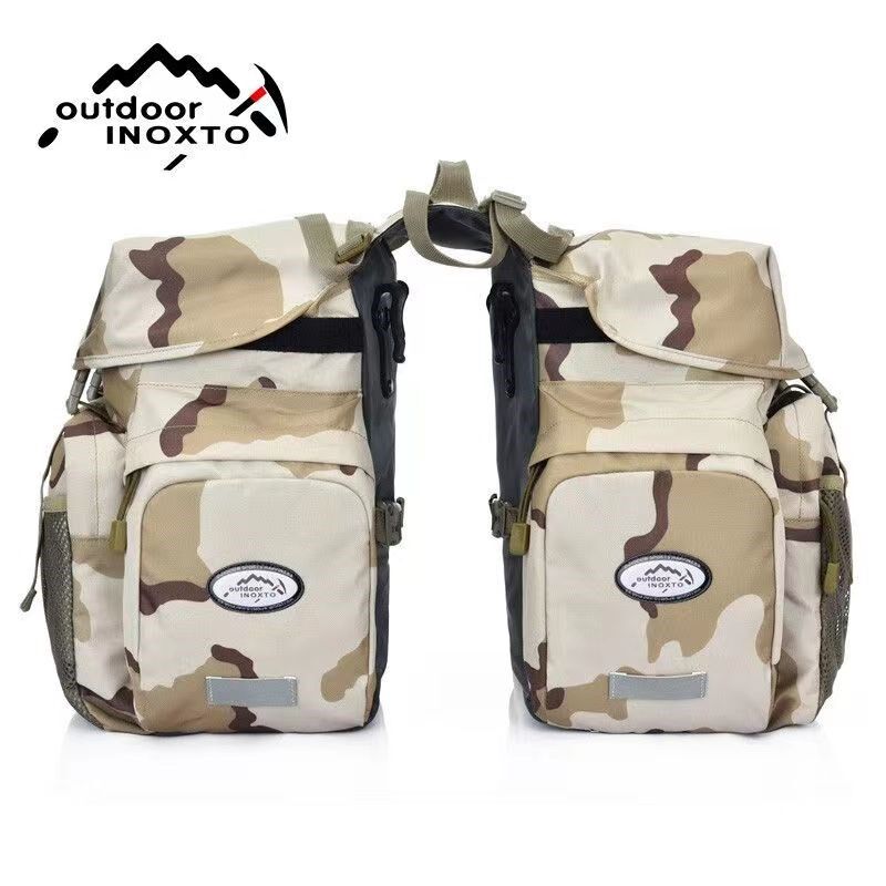 山地车后驮包货架包后架包自行车单车男女电动骑行防水大容量帆布