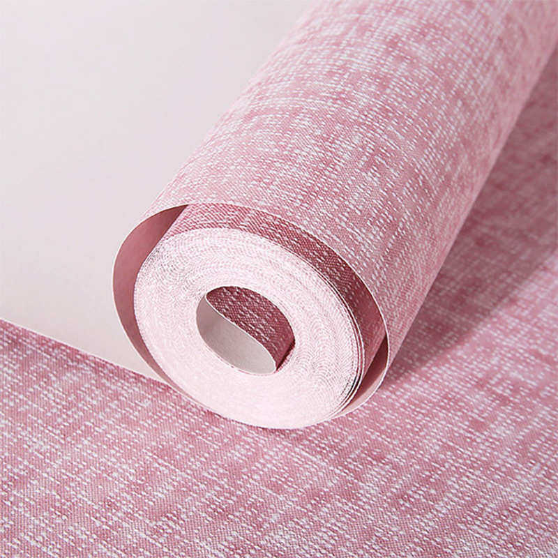 墙纸壁纸素色 家装工程亚麻无纺布酒店卧室温馨客厅简约现代加厚