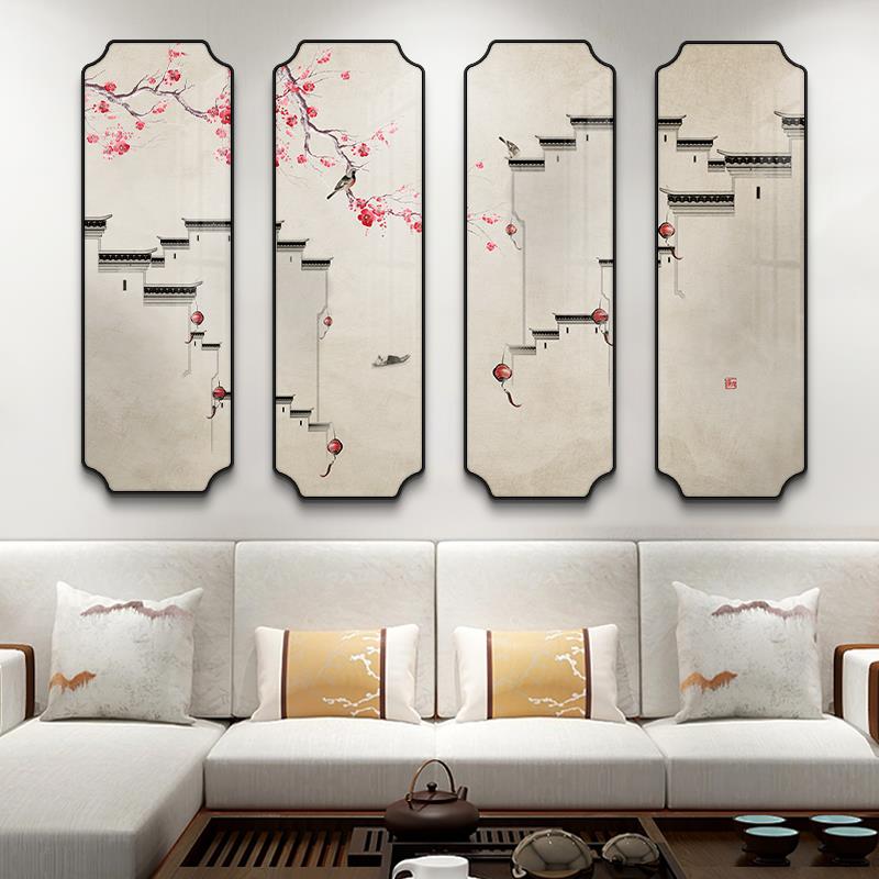 江南水乡挂画饭店装饰画餐馆包间过道墙面装饰壁画徽派马头背景墙图片
