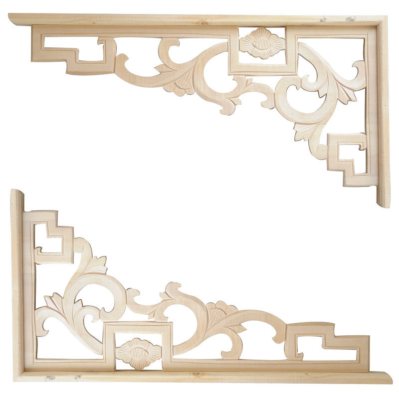 东阳木雕 木雕角花 欧式角花 牙口玄关装饰品背景墙装饰 实木