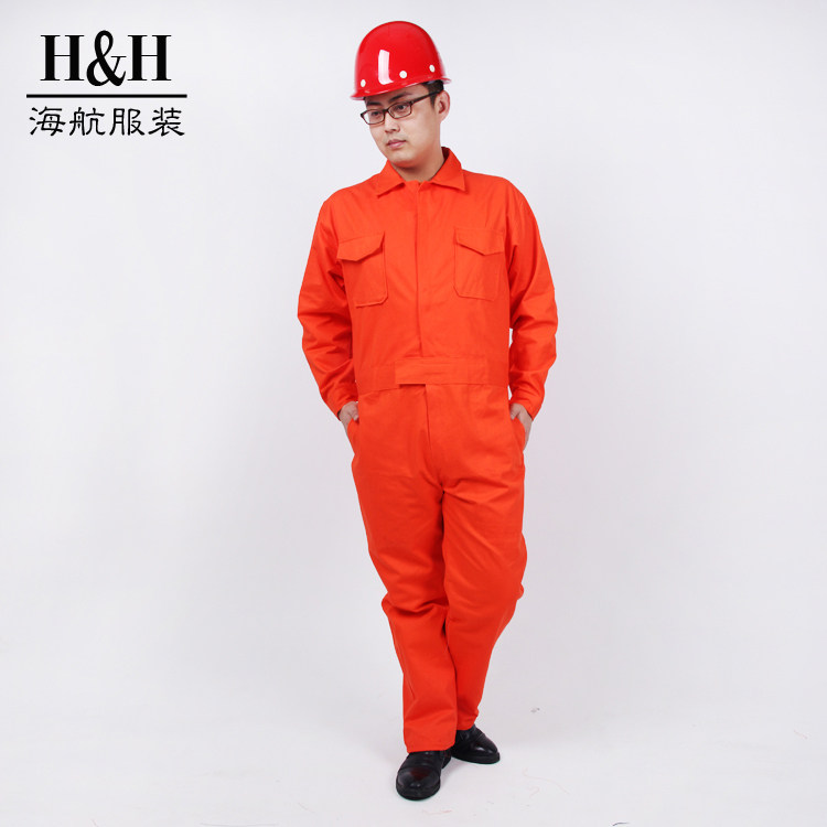 连体工装服男春秋长袖加厚劳保服套装汽修船员工人连体工作服