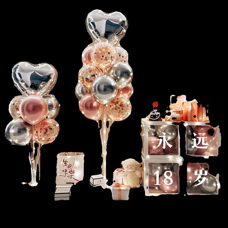 生日气球套餐女神男神儿童周岁背景墙装饰庆生会场景氛围布置用品