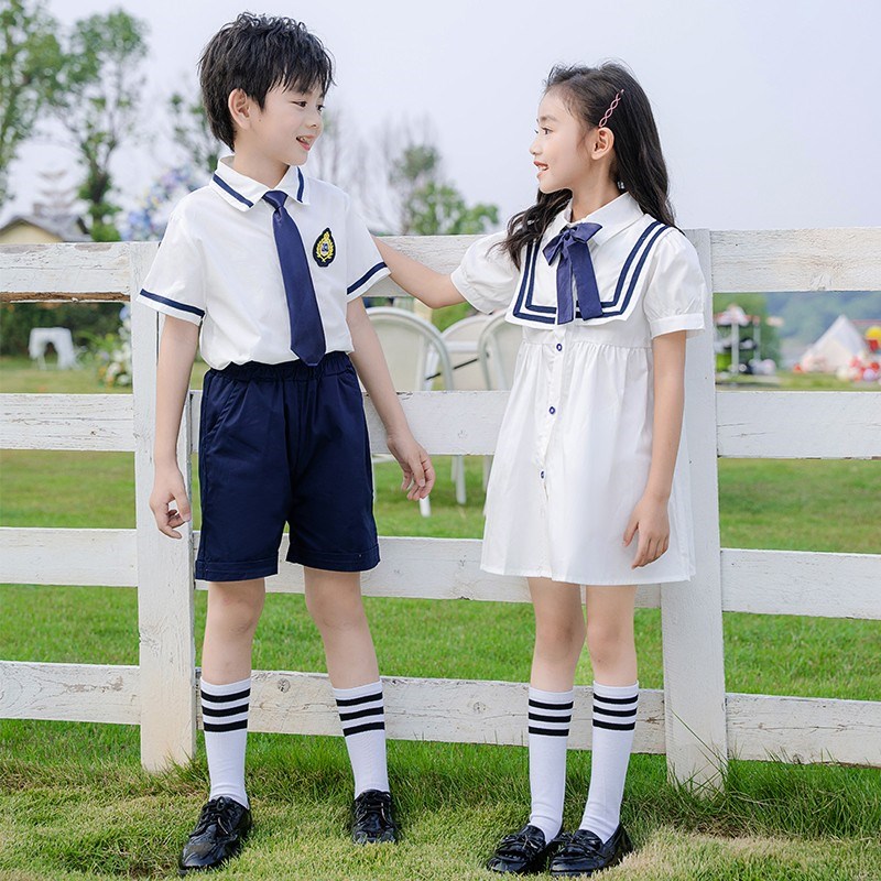 幼儿园园服夏装英伦学院风儿童校服套装小P学生班服毕业照夏
