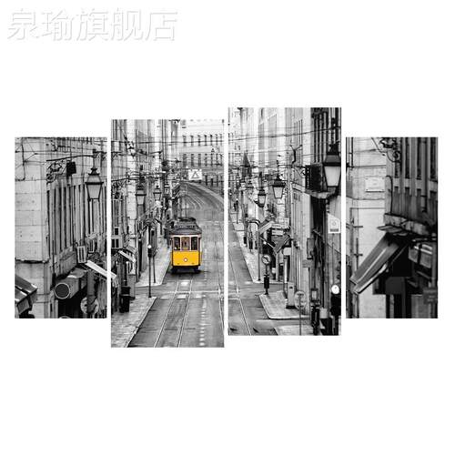 定做黑白工业风面装画客厅墙装饰咖啡厅汽饰车挂画沙发背景墙酒吧