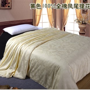 高档全棉纯棉贡缎提花面料/蚕丝被专用单个/四件套被套被罩/定制