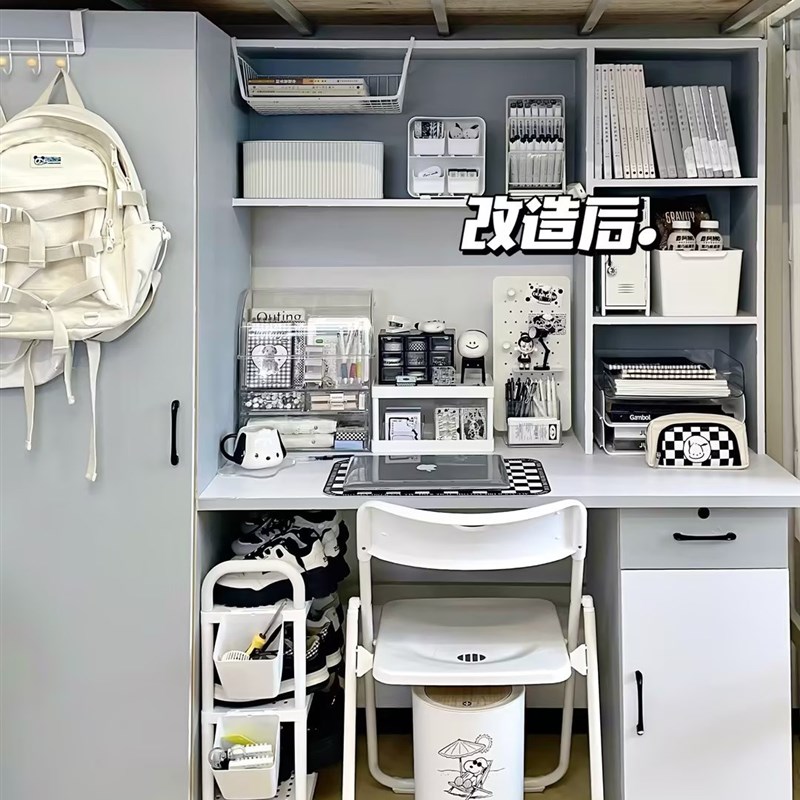 宿舍墙纸大学生寝室自粘防水防潮改造柜子书桌卧室墙X贴女桌子贴