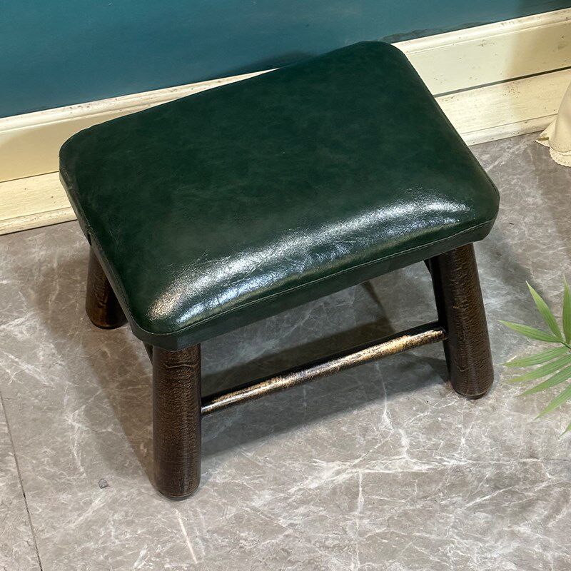 美式乡村实木长方小凳子家用客厅茶几沙发软矮凳门口换鞋凳免安装