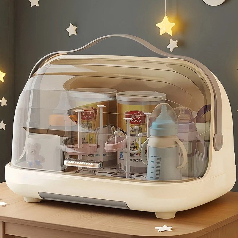 奶瓶收纳盒防尘婴儿专用宝宝餐具晾干架婴儿辅食收纳箱沥水置物架,婴童用品,奶瓶储存盒/奶瓶盒,淘宝优惠券,粉丝福利购,淘宝优惠卷