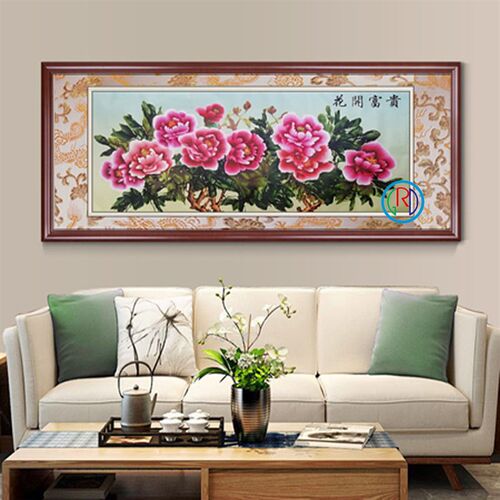 蔚县剪纸 花开富贵 多s层套色剪纸牡丹 家居装饰挂画 礼品