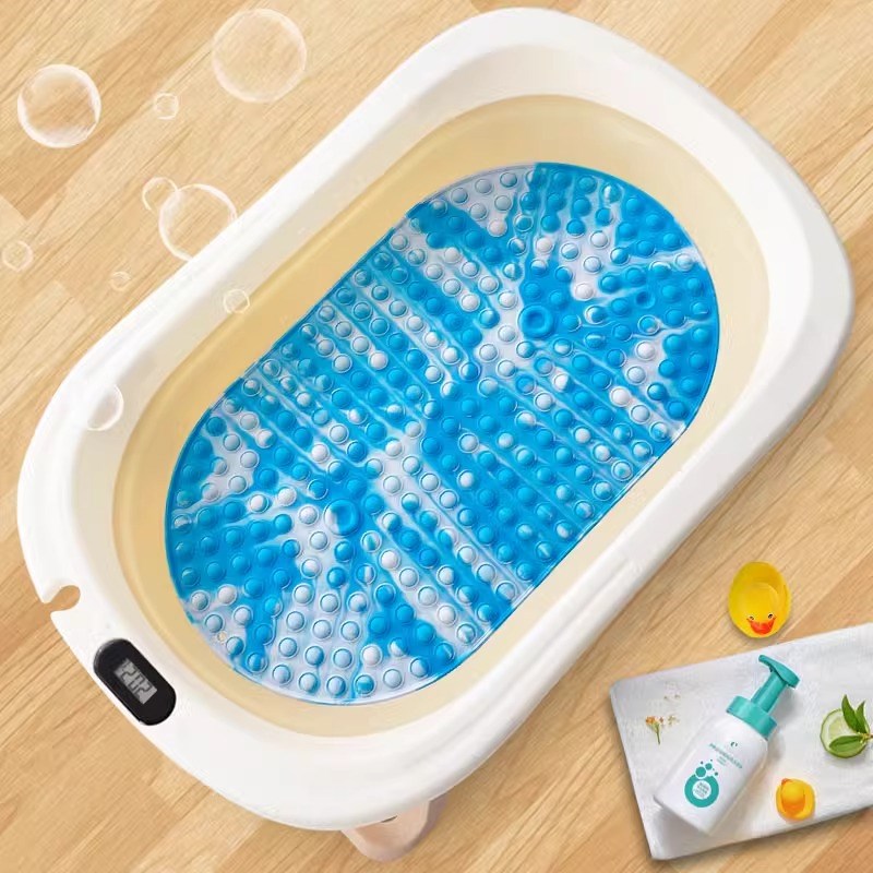 浴室防滑垫婴儿硅胶浴盆坐垫宝宝洗澡盆脚垫儿童防摔免洗地垫